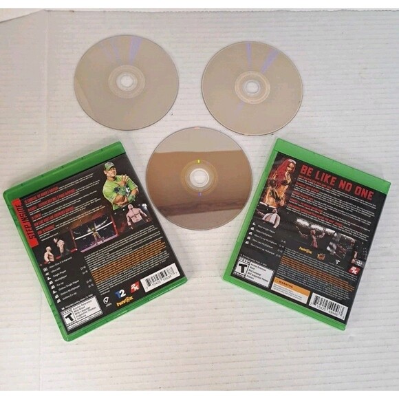Xbox One Lot of 3 Games WWE 2K17 Disc Only WWE 2K18 2K20 Complete CIB Wrestling - Picture 3 of 3